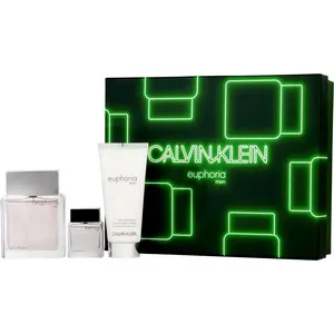 Euphoria Men Set-Edt Spray 3.3 Oz & Aftershave Balm 3.3 Oz & Edt 0.5 Oz For Men