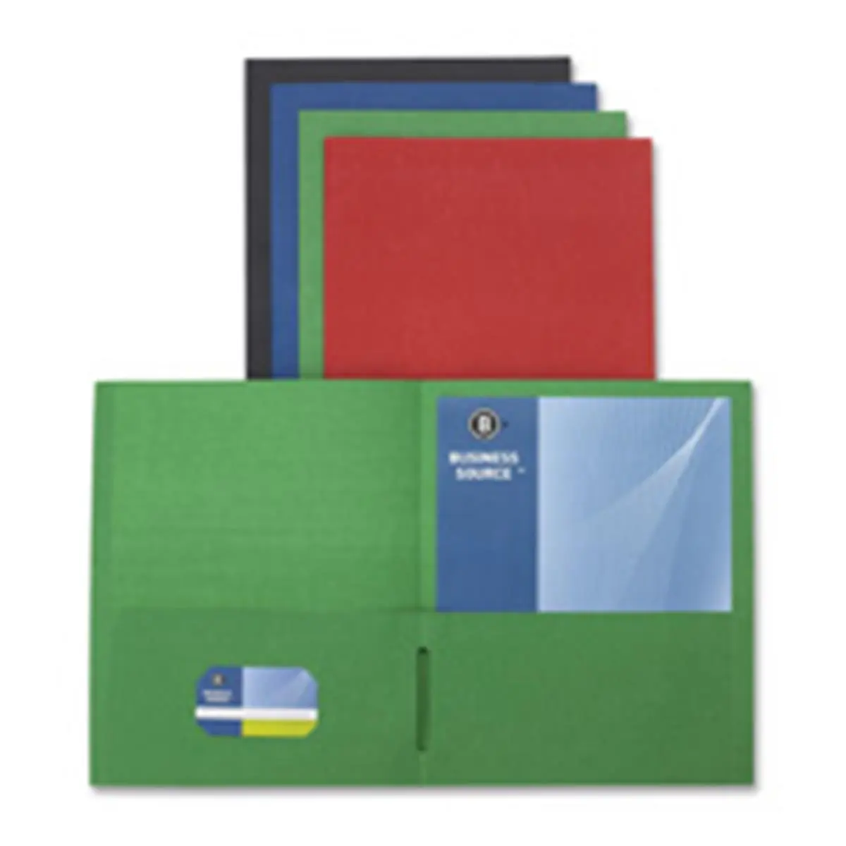 212 MAIN 2-Pocket Letter Size Paper Folders - 11in x 8.5in Black Office Filing Solution, Document Holder, Folio Document Organizer, Business Card Holder, 125-Sheet Capacity, Default On-Top-of-Desk Use