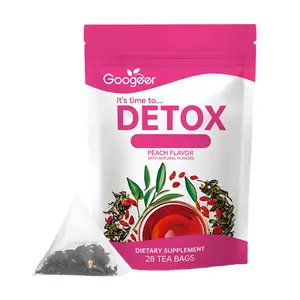 Detox tea Natural Supplement 28 Tea Bags Peach Flavor with Natural Flavors for Gut Digestive Immune Support Healthcare Fitness