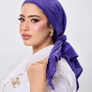 Multiway Triangle Hijab Scarf & Turban Set with Attached Undercap & Back Bun Tie for Turban Styling