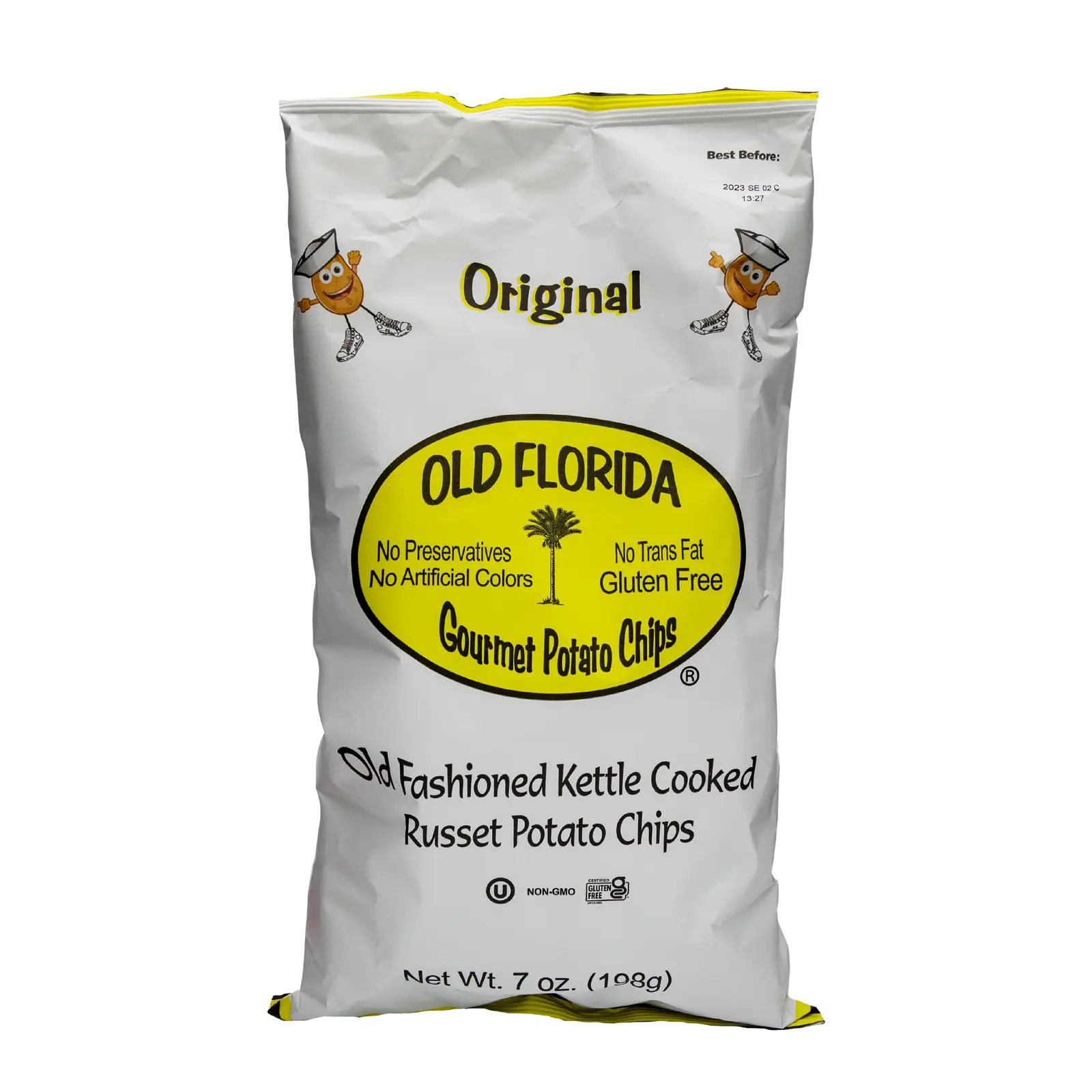 Original Kettle Cooked Potato Chips by Old Florida Gourmet - 7oz | Premium Crunchy Chips|  Signature 7-Spice Blend From Old Florida | Delicious Snacks