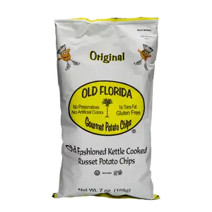 Original Kettle Cooked Potato Chips by Old Florida Gourmet - 7oz | Premium Crunchy Chips|  Signature 7-Spice Blend From Old Florida | Delicious Snacks