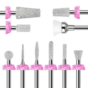 Makartt Nail Drill Bits:10Pcs Dimond Sanding Bit Sets for Nail Drill E-File,Upgraded Cuticle Cleaner Nail Bit Kit Tool Bits for Acrylic Nail Art Tools Nails Manicure Nail Prep,Nail Salon Home DIY Use