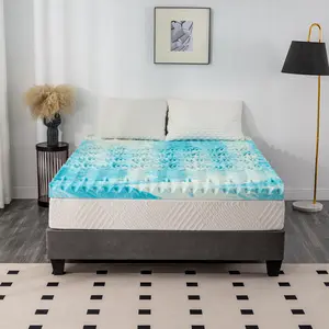 EGOHOME 5-Zone Memory Foam Mattress Topper,  Cooling Gel Infusion,  Enhance Your Sleep Quality, CertiPUR-US Certified Ergonomic Breathability Comfort Airflow Experience