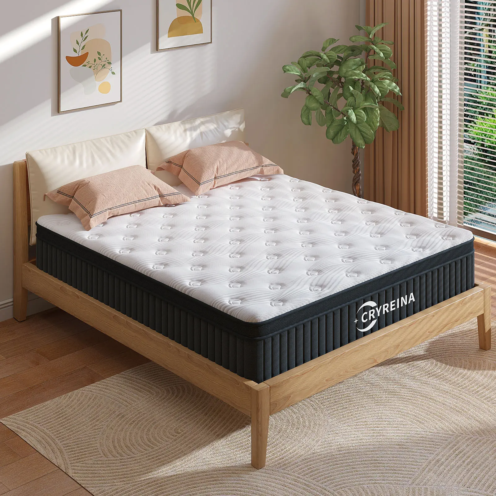 pocketed spring mattress，reinforced edge support，roll up mattress，mattress for combination sleepers，bedroom furniture，sleep support mattress，vacuum sealed bed，foam and coil bed，spinal supportive bed，mattress for guest bedroom，no noise spring mattress