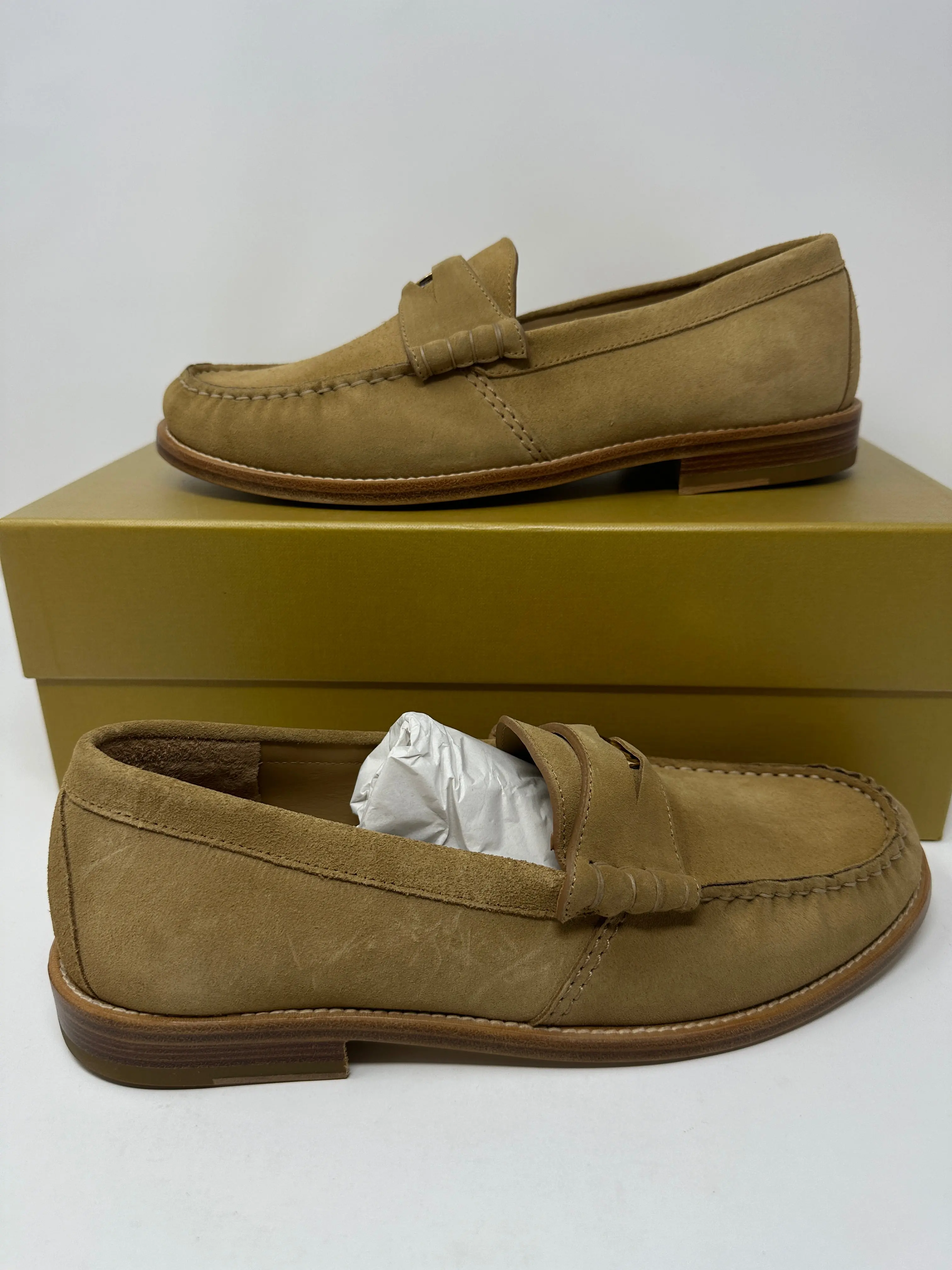 RHUDE Authentic Men's Slip On Loafer Shoes Tan Size 9M MSRP $595