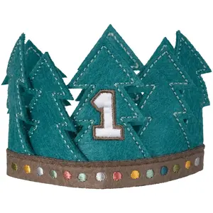 Wilderness Themed Felt Crown for Baby's First Birthday