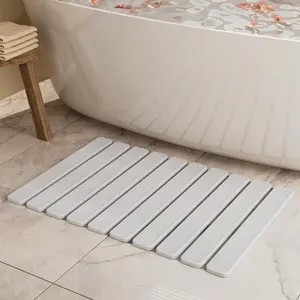 Foldable Diatomite Stone Bath Mat Super Absorbent Quick Dry Non Slip Kitchen Counter Mat