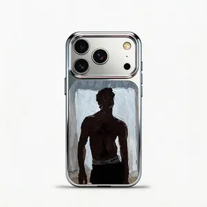 Glass Shockproof Electroplated Silver/Black Muscular Man Oil Painting iPhone 17ProMax Cover Precise Hole Alignment For Lens Frame 15ProMax Anti-yellow | 14ProMax Anti-fall | 13ProMax Ultra-thin Design 16ProMax AirPhoneCase