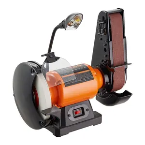 VEVOR 8 Inch Bench Grinder with 2x28 Inch Belt Sander Combo, Bench Grinder Sander with 2.5A Induction Motor for Metalworking Sharpening Grinding