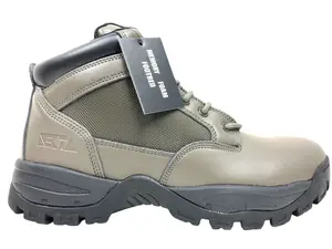 Nekta Footwear Delta Boots - Lightweight 100% Leather Upper with Memory Foam Footbed & Water-Resistant Sole for Mechanics & Security Guards