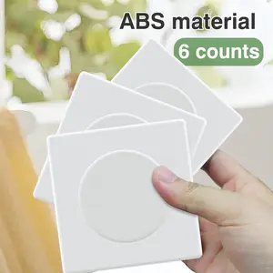 6 Counts Wall Split Flange Covers, Split-Type ABS Flange for Wall Protection, Durable Plastic Construction