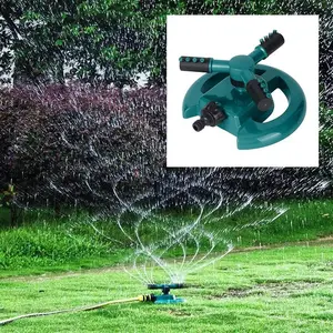 2pcsSprinklers for Yard,Sprinkler,Garden Sprinkler,Water Sprinkler for Lawn,Lawn Sprinkler,Automatic 360 Degree Rotating Lawn Sprinkler, 3 Nozzle Irrigation System