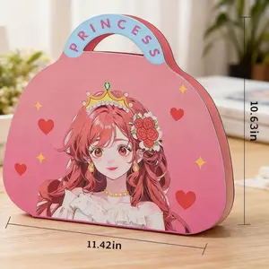 Princess Dress Up Craft Kit for Girls 4-6 Diamond Painting & Foil Art Book Set DIY Makeup Sticker Activity Kit Back to School Travel Art Toys Diy Kits