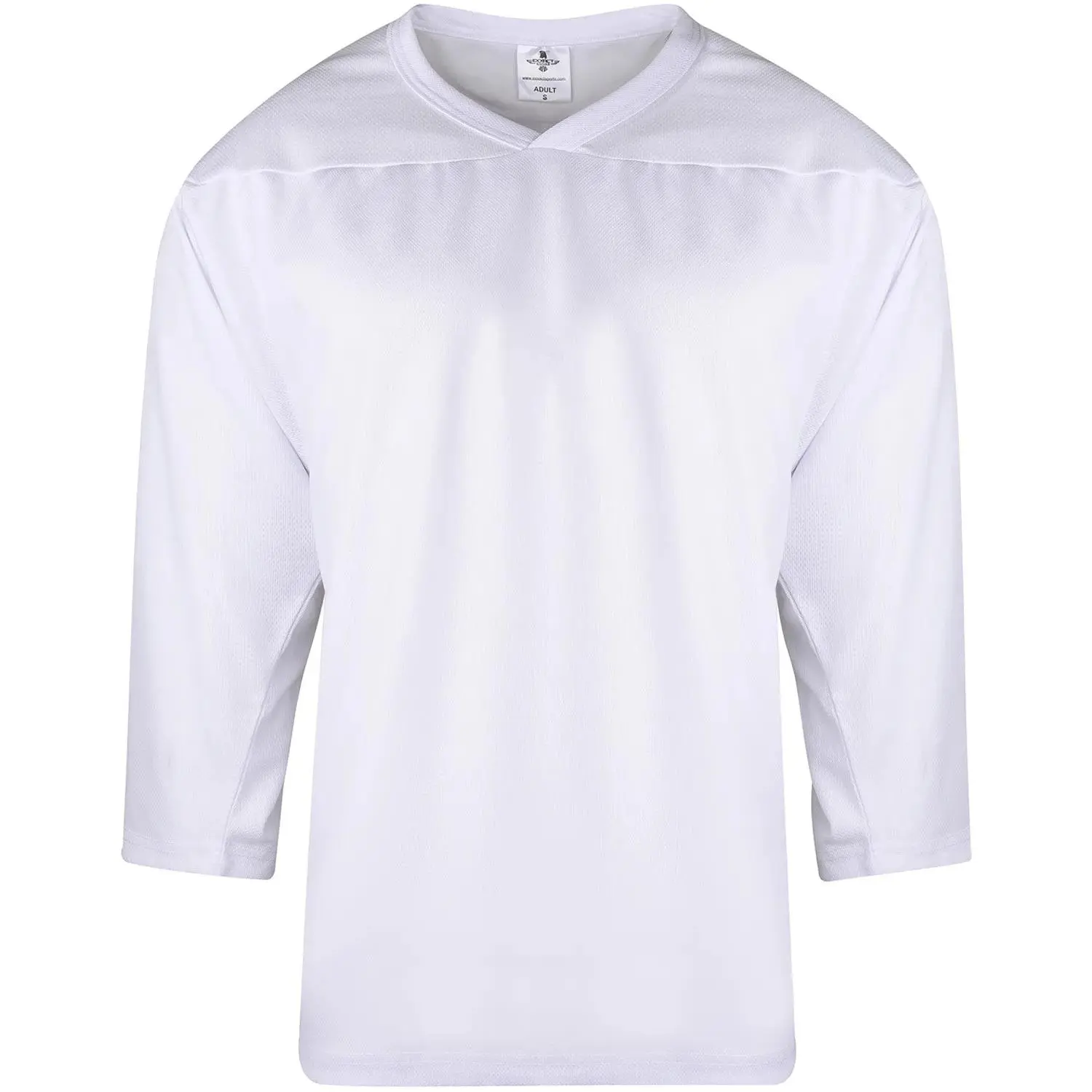 Exxact Sports Hockey Jerseys For Men, Hockey Practice Jersey Adult, Full Sleeve Hockey Blank Jersey, Ice Hockey Jersey (White)