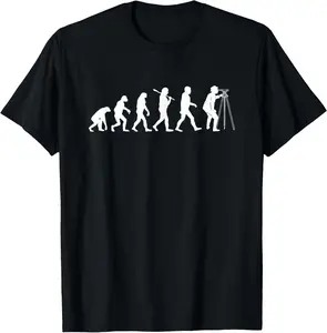 100% Cotton Surveyor Evolution TShirt for Land Surveyors and Engineers T-Shirt