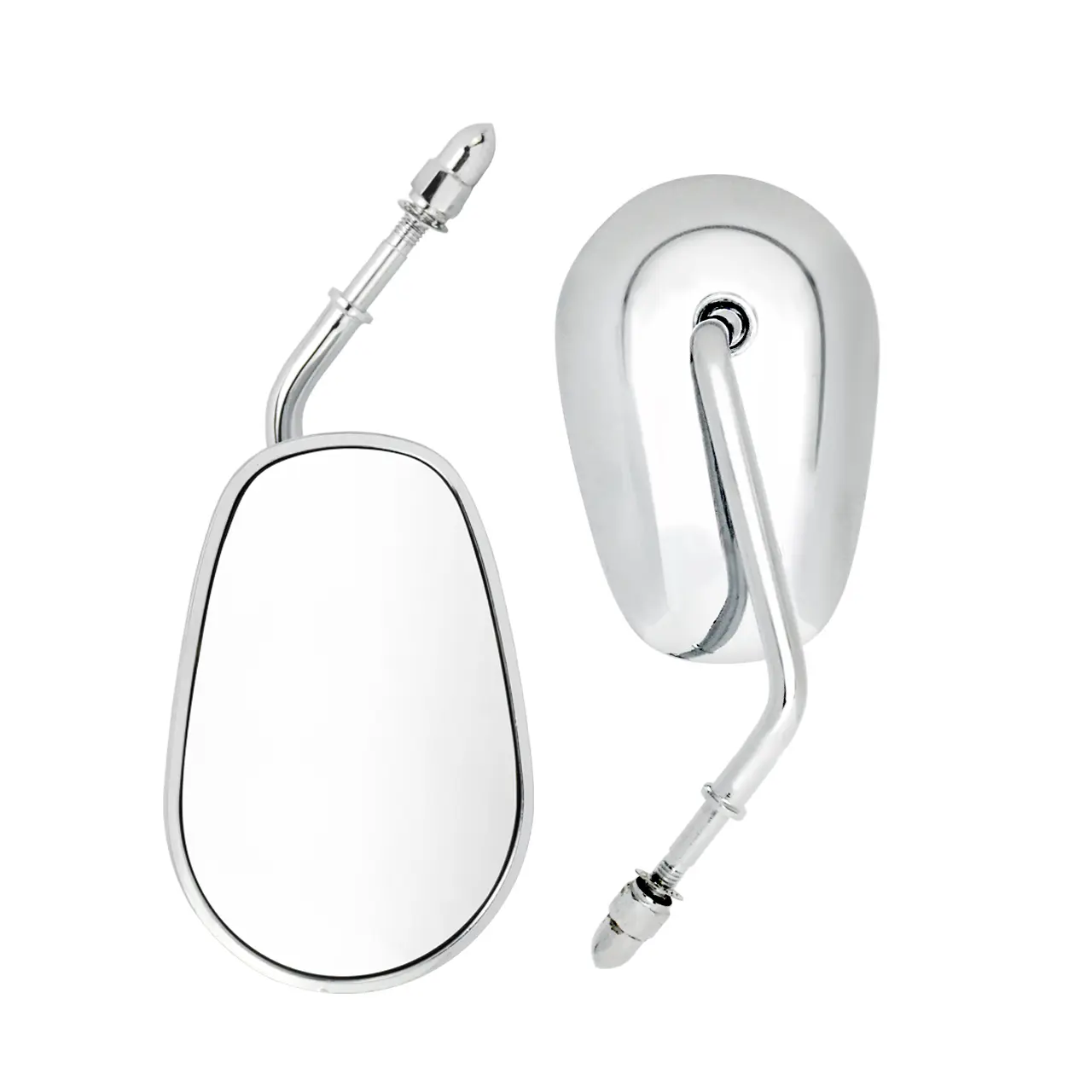 Chrome 8mm Thread Rearview Mirrors for Harley Dyna - 360° Adjustable, Easy Install, Wide View, Direct Fit for Fat Bob Low Rider