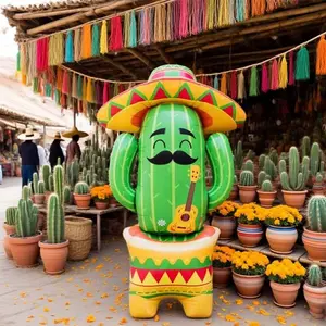 61-Inch Giant Cactus Balloon, Mexican Theme Party Decoration, Indoor & Outdoor Room Decor, Event Prop & Gift, Perfect for Festivals