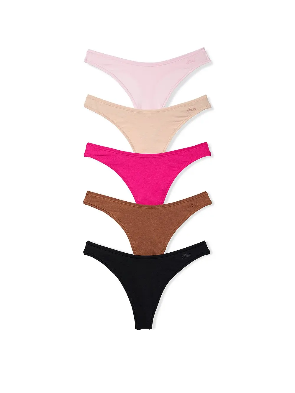Victoria's Secret PINK Women's Cotton Thong Underwear, Panties for Women