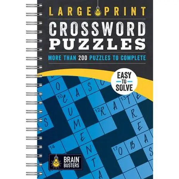 Large Print Crossword Puzzles Blue: More Than 200 Puzzles to Complete -- Parragon Books, Spiral Bound, Comb or Coil