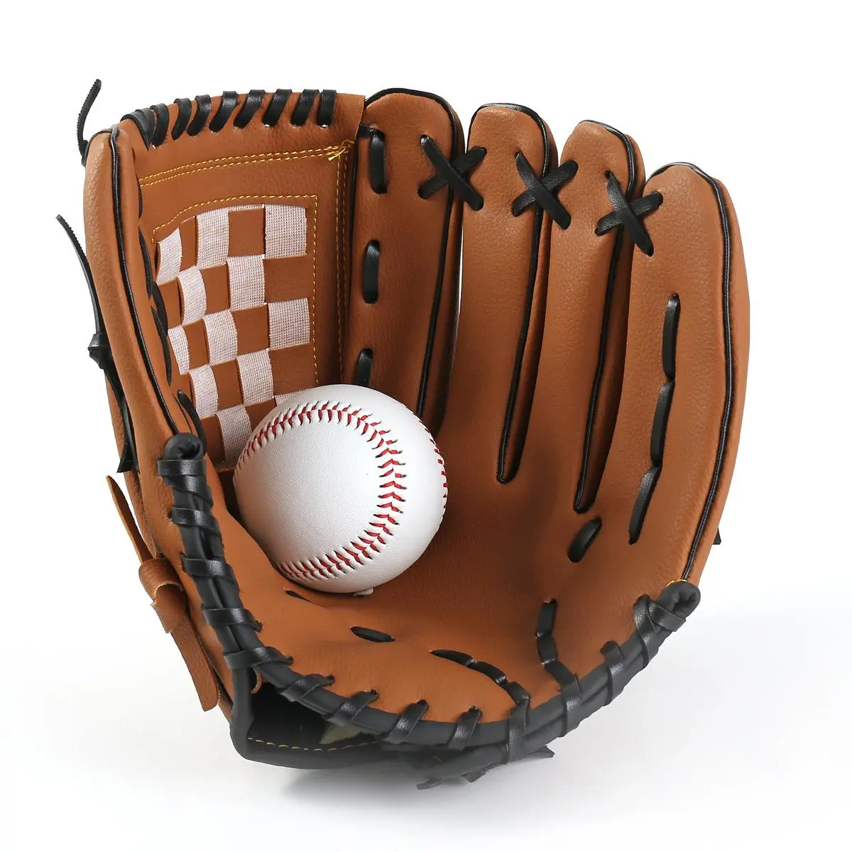 Baseball Glove for Youth & Adults - Durable Leather & Synthetic Training Mitt for Baseball & Softball, Left or Right Hand Throw, Baseball Mitt