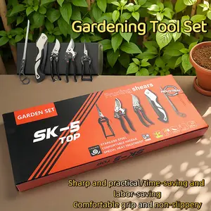 5-Piece Gardening Tool Set with Pruning Shears, Folding Saw & Storage Case – Heavy-Duty Tree Trimming Kit for Yard Work (22 * 8 in,5-Piece Set)