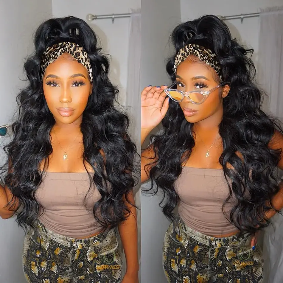 Bling Hair Body Wave Headband Wigs Human Hair 180% Density Straight Remy Human Hair Wigs For Black Women Glueless Wig Esay Wear to Go Wig #SummerVibes