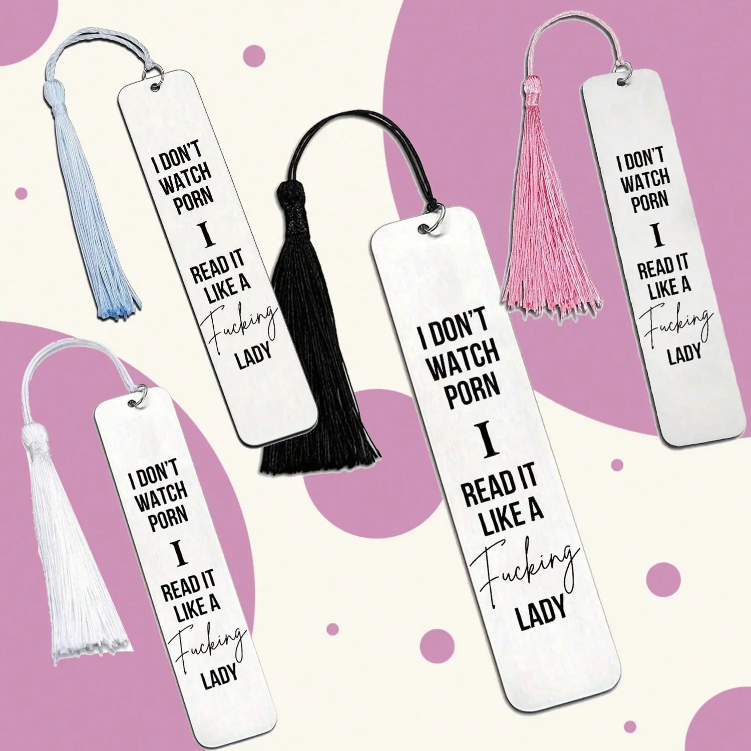 Stainless Steel Bookmark with Tassel Design, Laser Engraved Literary Gift for Book Lovers & Reading Enthusiasts