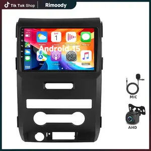 Rimoody Android 15 Car Stereo Radio for Ford F150 SVT Raptor 2009 2010 2011 2012 with GPS Navigation,  9 Inch Touch Screen Bluetooth FM WiFi Mirror Link + Backup Camera  2+64G  Carplay