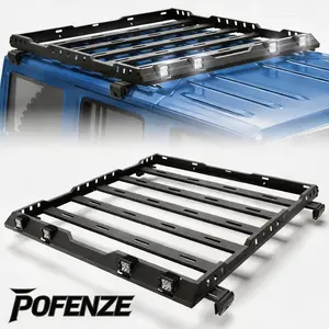 POFENZE-Mestan Roof Rack Cargo Basket for 2018-2026 Jeep Wrangler JL/Gladiator JT Unlimited 4-Door Luggage Carrier Hardtop Heavy Duty Steel boujee car accessories