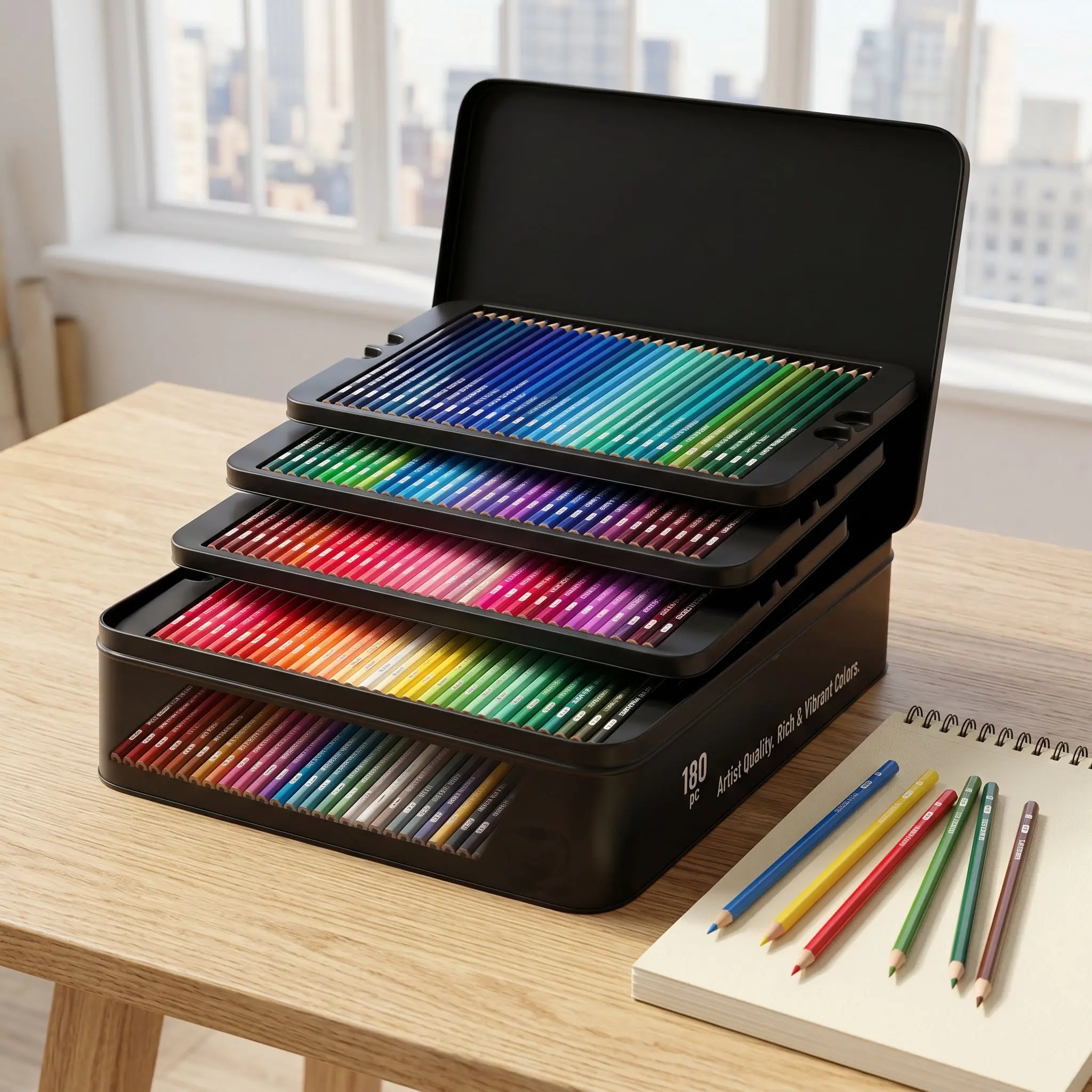 180 Colored Pencil Set, Artist Colored Pencils 180 Color Pencils Set Professional Adults Painting Drawing Sketching Tools