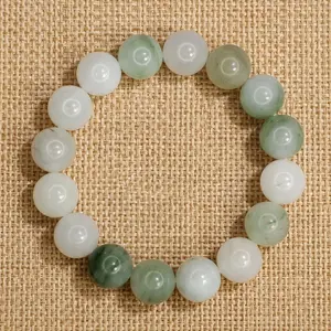 Natural Tianshan Jade Wood Element Boost Bracelet  Taoist Energy Nourishment, Men Left Women Right