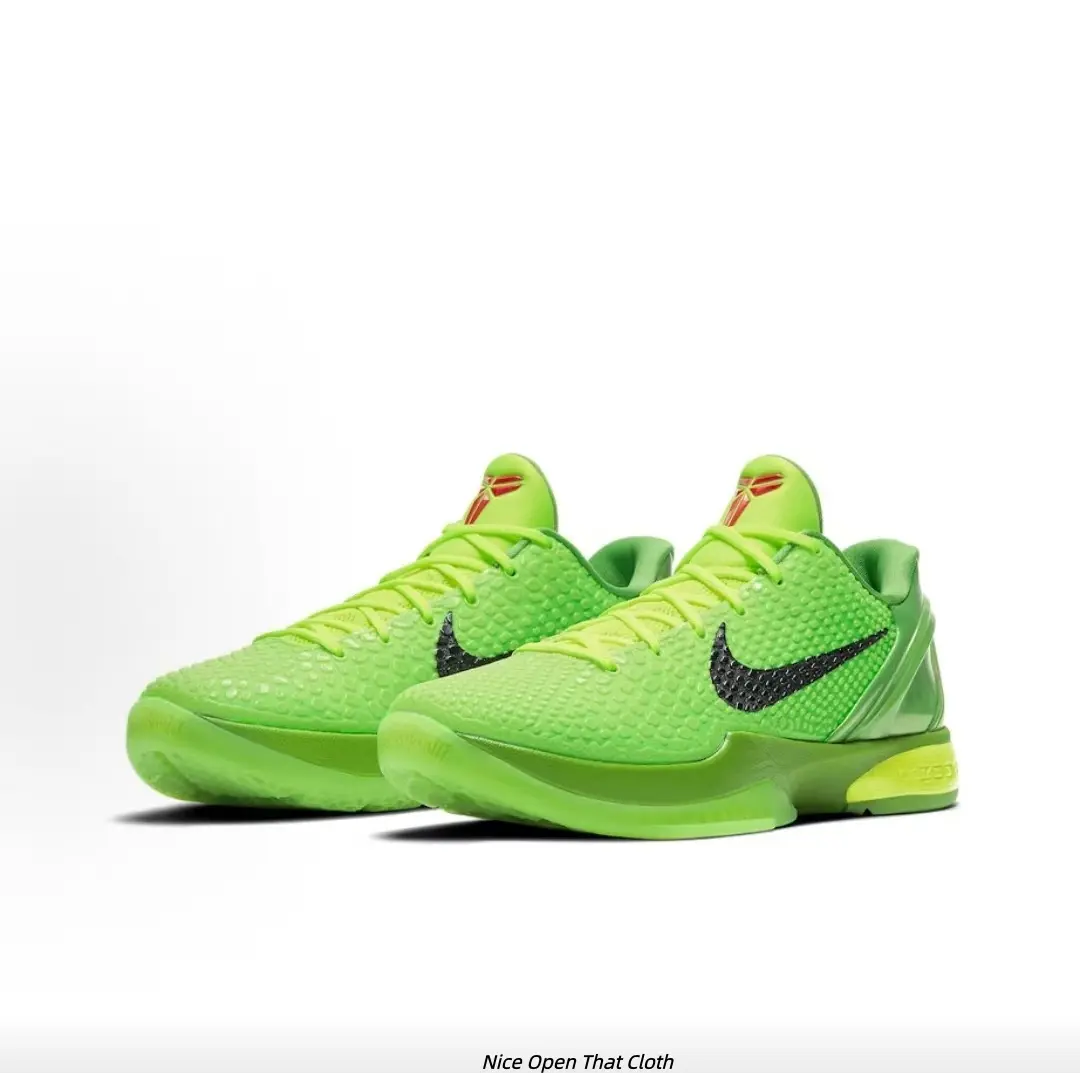 Fluorescent Green Mesh Basketball Sneakers Black Side Logo Red Tongue Flying Graphic Emblem Thick Light Foam Shock Absorbing Outsole Hard Support Midsole Anti Slip Training Casual Shoes Unisex