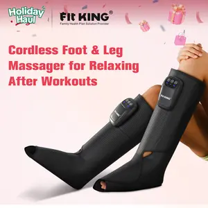 FIT KING Cordless Foot and Leg Massager with Rechargeable Massage Boots for Relaxing After Workouts - Perfect for Wellness Gifts