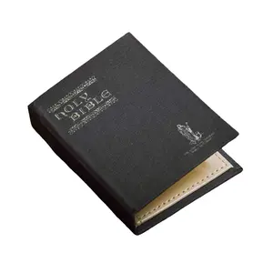Holy Bible Book Replica Wallet – Hardcover-Style Book Wallet for Light Carry, 4 Card Slots, Coin Pocket, Unique Gift for Book Lovers