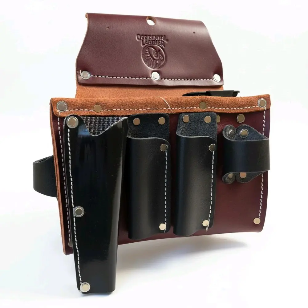 Leather Drywall Tool Case - Heavy-Duty Commercial Organizer with Secure Tool Storage
