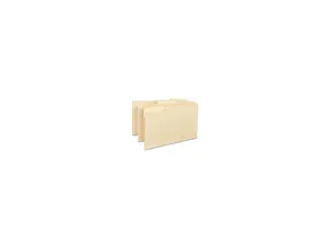 Business Source Interior File Folders 1/3 Cut Assorted Legal 100/BX Manila 43560