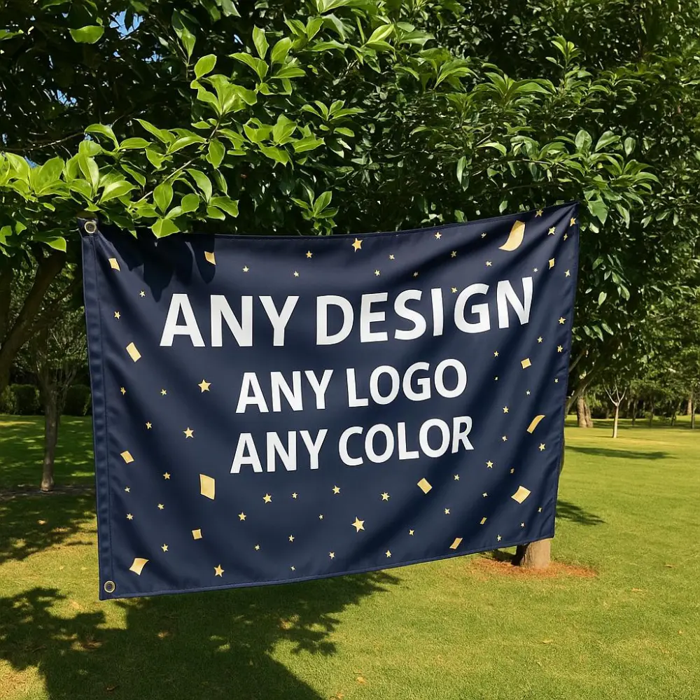 Custom Text & Image Flag: Personalized Design Banner
