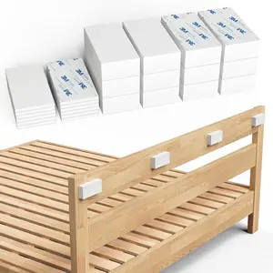 24 count Headboard Stoppers Furniture Wall Protectors Bed Stopper for Wall,EVA  Anti Shake Furniture Pads Soundproof Pads for Bed Frame/Headboard,Universal Self Adhesive Furniture Pads,White