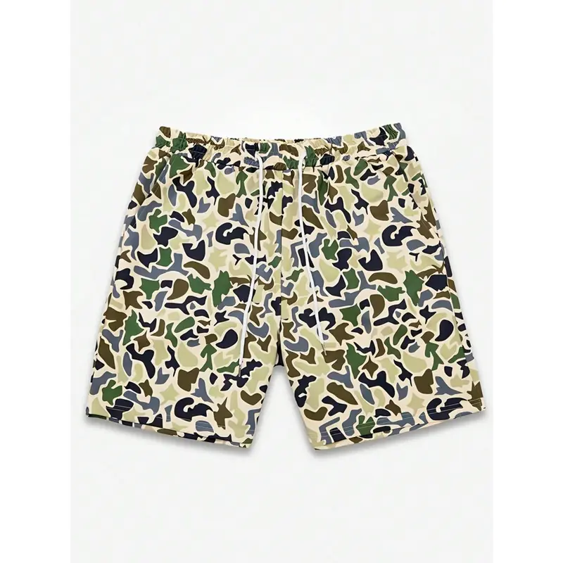 Men's camo Print Shorts, Regular Fit Casual Street Shorts For Summer, Men's Bottoms For Daily Wear,Man‘s daily shorts