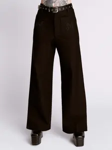 Sigil Moth Cropped Ponte Trouser