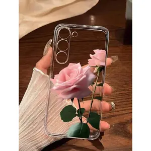 1pc Fashionable Rose Flower Soft Protective Case Compatible With Samsung Galaxy Series A54/A53/A52(A52S Compatible)/A34(5G)A32(5G)/A14(5G)/A13 5G/A04S/S21/S21U/S22/S22U/S23/S23+/S23U And S24 Series A15/A35(5G)/A55(5G)/A25(5G)