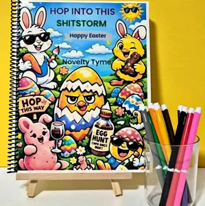 Hop Into The Shitstorm Adult Coloring Swear Book
