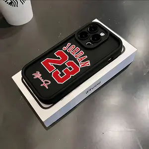Super Star J-Jordan 23 Basketball Pattern Phone Case for IPhone 16 15 14 13 12 11 Pro Max Luxury Shockproof Protection Smartphone Cover