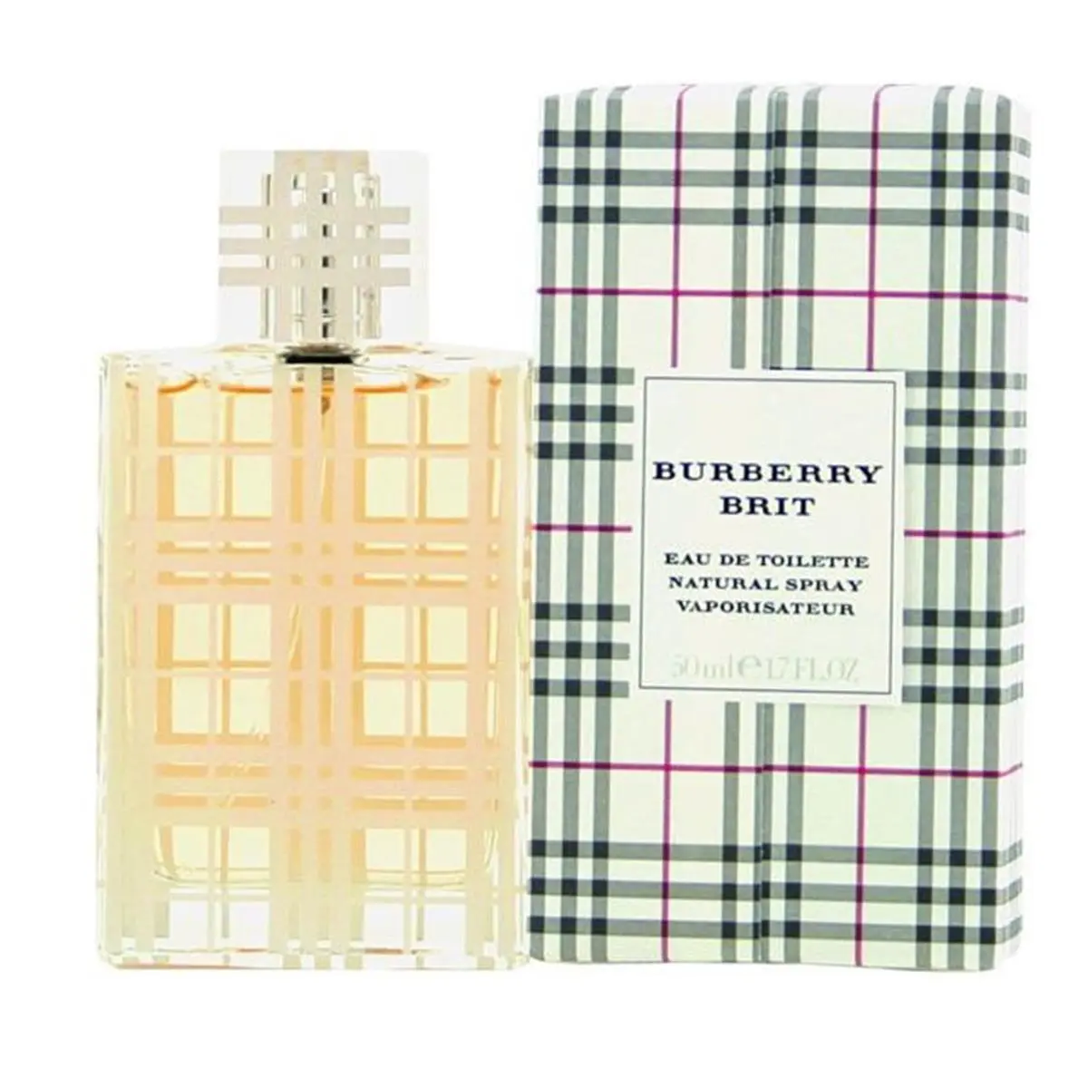 BURBERRY Brit Women's Eau de Toilette Spray Bottle - 1.7oz Fruity Floral Luxury Fragrance with Warm Vanilla Sugar, Pear, Almond Base, No Excess Bulk, Smelling Good, 1-1.9 Fl Oz Range