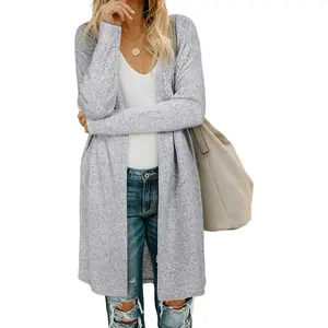 Women's Open Front Cardigan Shirt with Pockets Long Sleeve Lightweight CoatGift