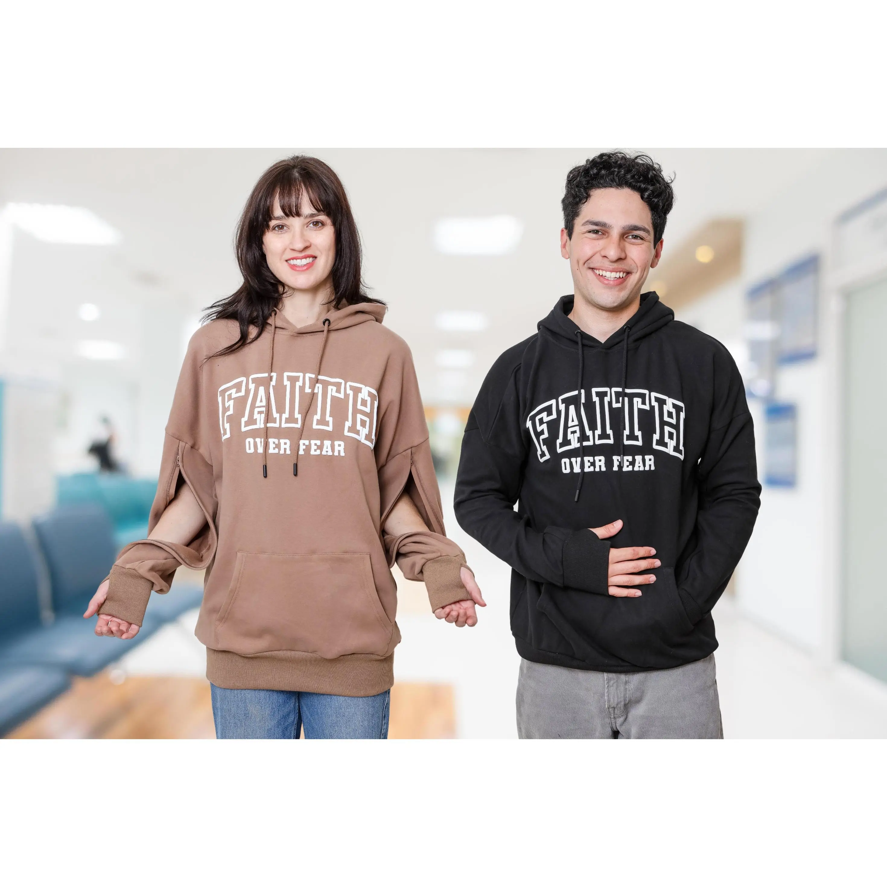 Arm Access Pullover Hoodies