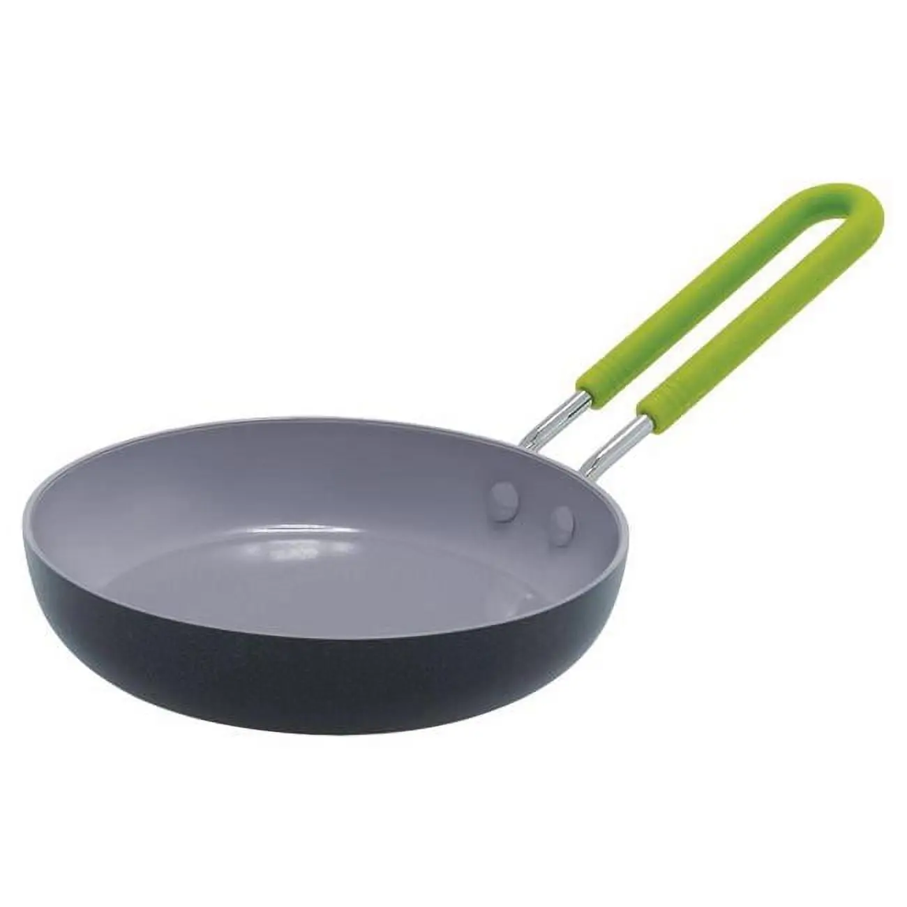Green Pan 6066663 Heavy-Duty 5 in. Nonstick Aluminium Mini Fry Pan - Black Steel Handle, Oven-Safe, Indoor Use, Glass Lid Included, No PTFE/PFOA/Unhealthy Chemicals, Dishwasher Safe, Holds Up to 7-qt Jars, Ideal for Fruit Preservation
