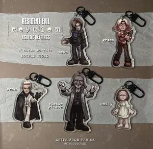 Resident Evil Requiem Keyrings || Leon Kennedy, Grace Ashcroft, Victor Gideon, Zeno and Emily || RE9 Acrylic Keychain!,  Perfect Gift for Fans & Collectors