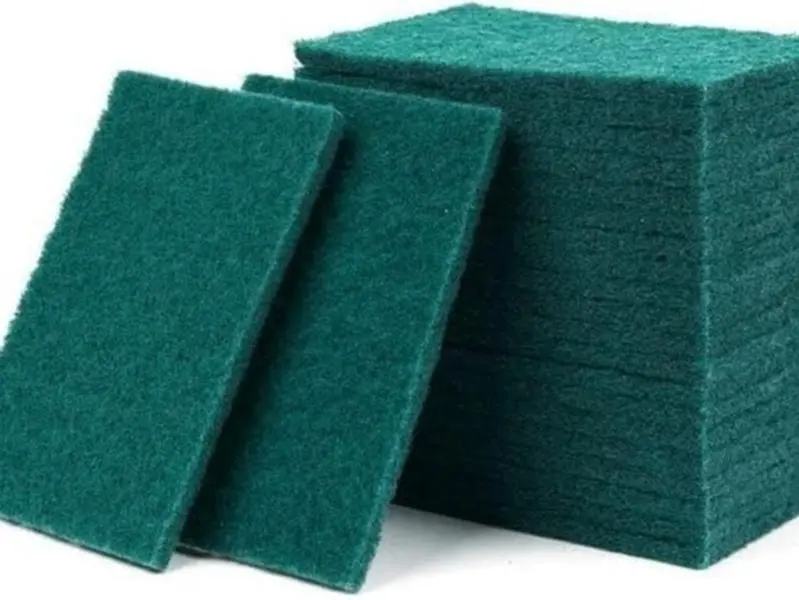 100 Pack Heavy Duty Scouring Pads 3x4 Inch – Green Scrubbing Pads, Non Scratch Bulk Scrub Pads for Kitchen, Dishes, Pots, Pans, Grill & Household Cleaning – Reusable Multipurpose Scrubber Pads